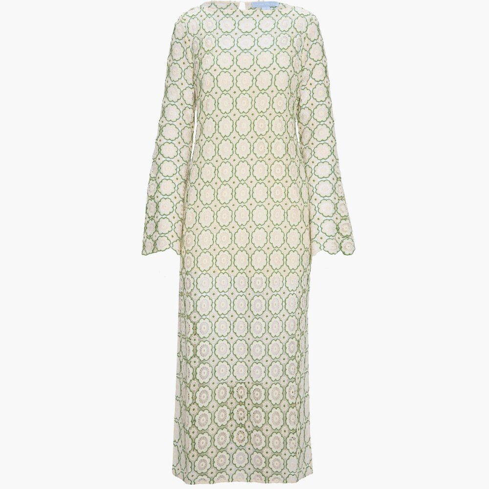 Hill House Home The Eliza Dress - Green Dahlia Lace Size XLGreen Dahlia Lace / X - Picture 2 of 3